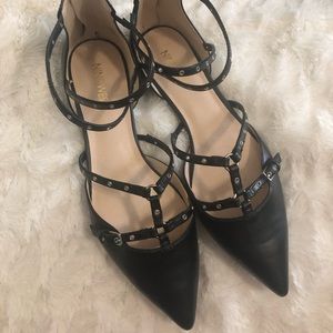 🌹Black Point Toed Flats🌹